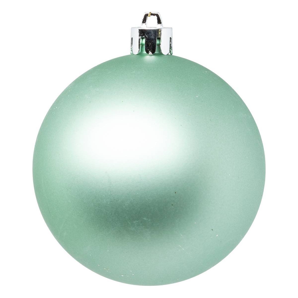 Fééric Lights & Christmas - Boule de Noël plastique 80mm x4 vert amande - Atmosphera Créateur d'intérieur - Imagen 4