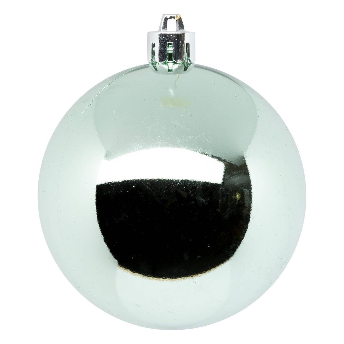 Fééric Lights & Christmas - Boule de Noël plastique 80mm x4 vert amande - Atmosphera Créateur d'intérieur - Imagen 3