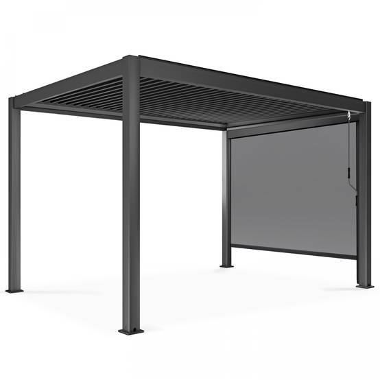 Oviala - Pergola bioclimatique 3x4m autoportée avec 1 store 2,66 x 2,34 m Athenes - Oviala - Image 2