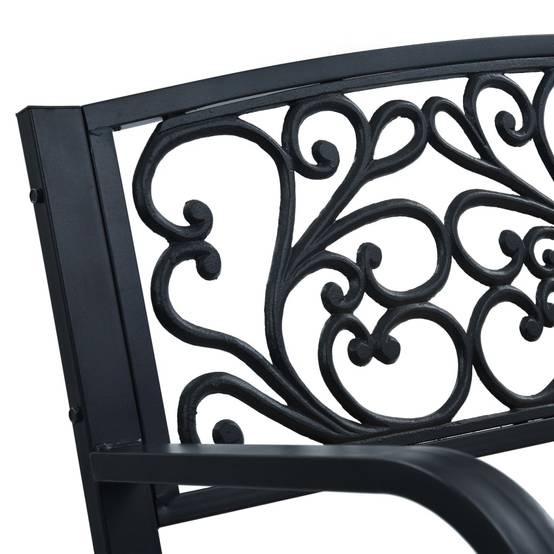 PANGIVO - Banc de jardin bois et acier naturel 120 x 56 x 87 cm - PANGIVO - Image 4