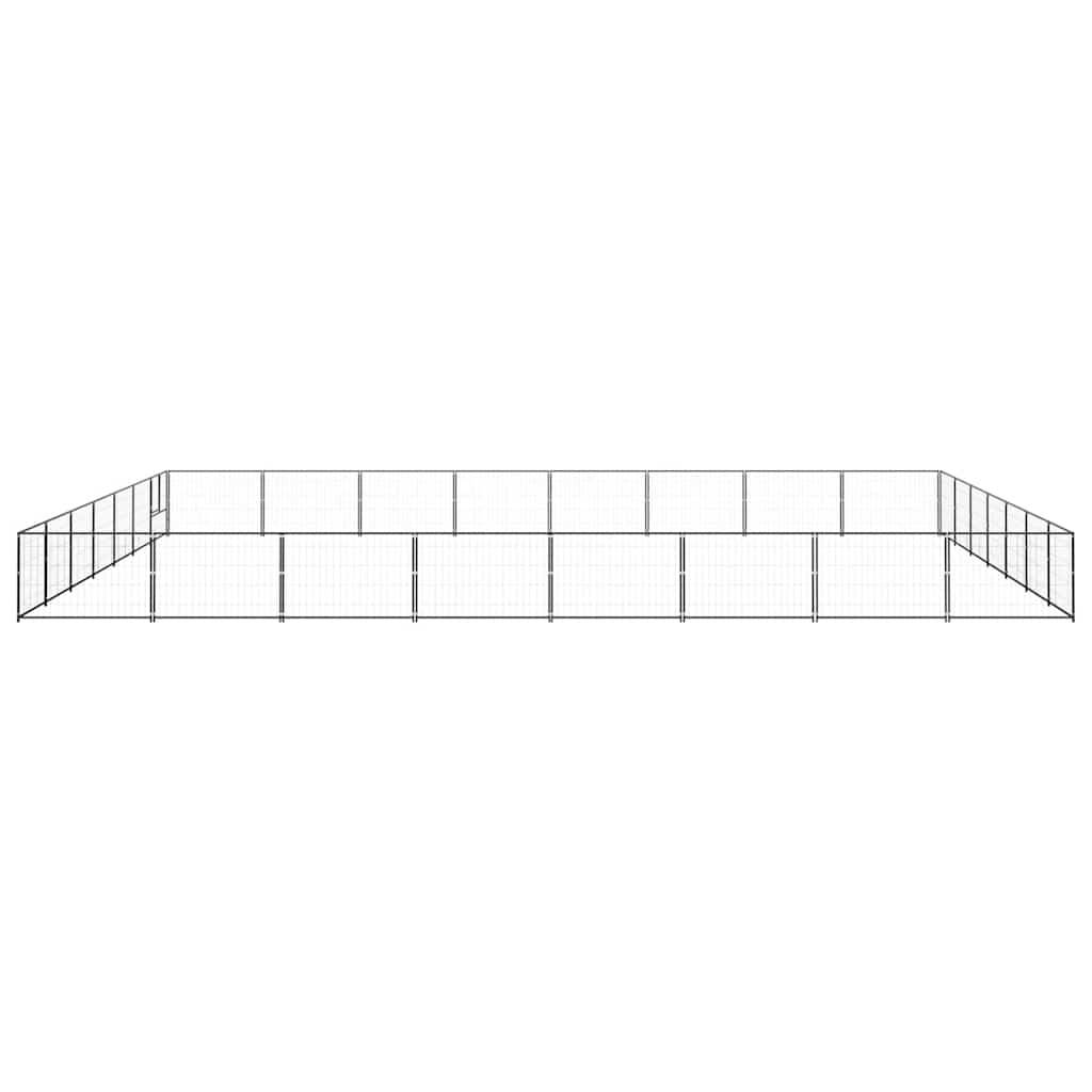 Vidaxl - Chenil Noir 56 m² Acier vidaXL 3082180 - Imagen 5