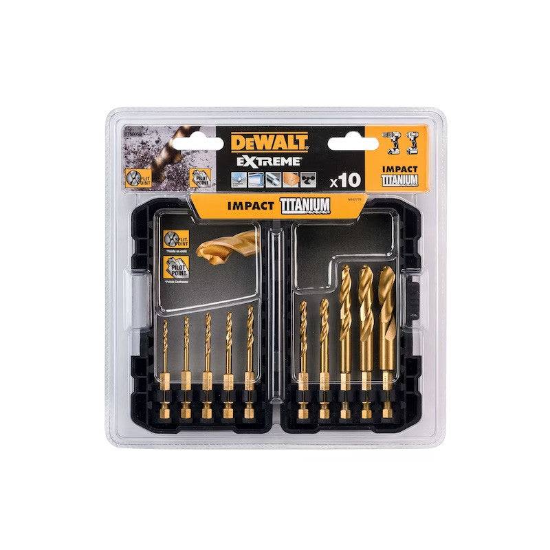 Dewalt - Coffret plastique de 10 forets DEWALT DT50050-QZ HSS Titane Impact Ø 3-3,2-3,5-4-4,5-5-6-8-11-12 mm Dewalt - Imagen 1