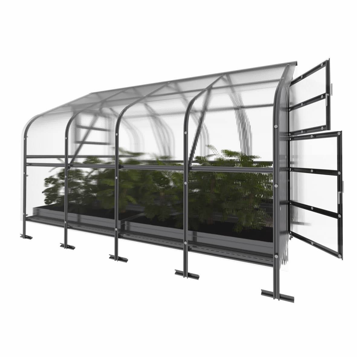 Serre KLASIKA*DROP 10m2, 2,5m x 4m, 4 mm avec revêtement en polycarbonate - Image 3