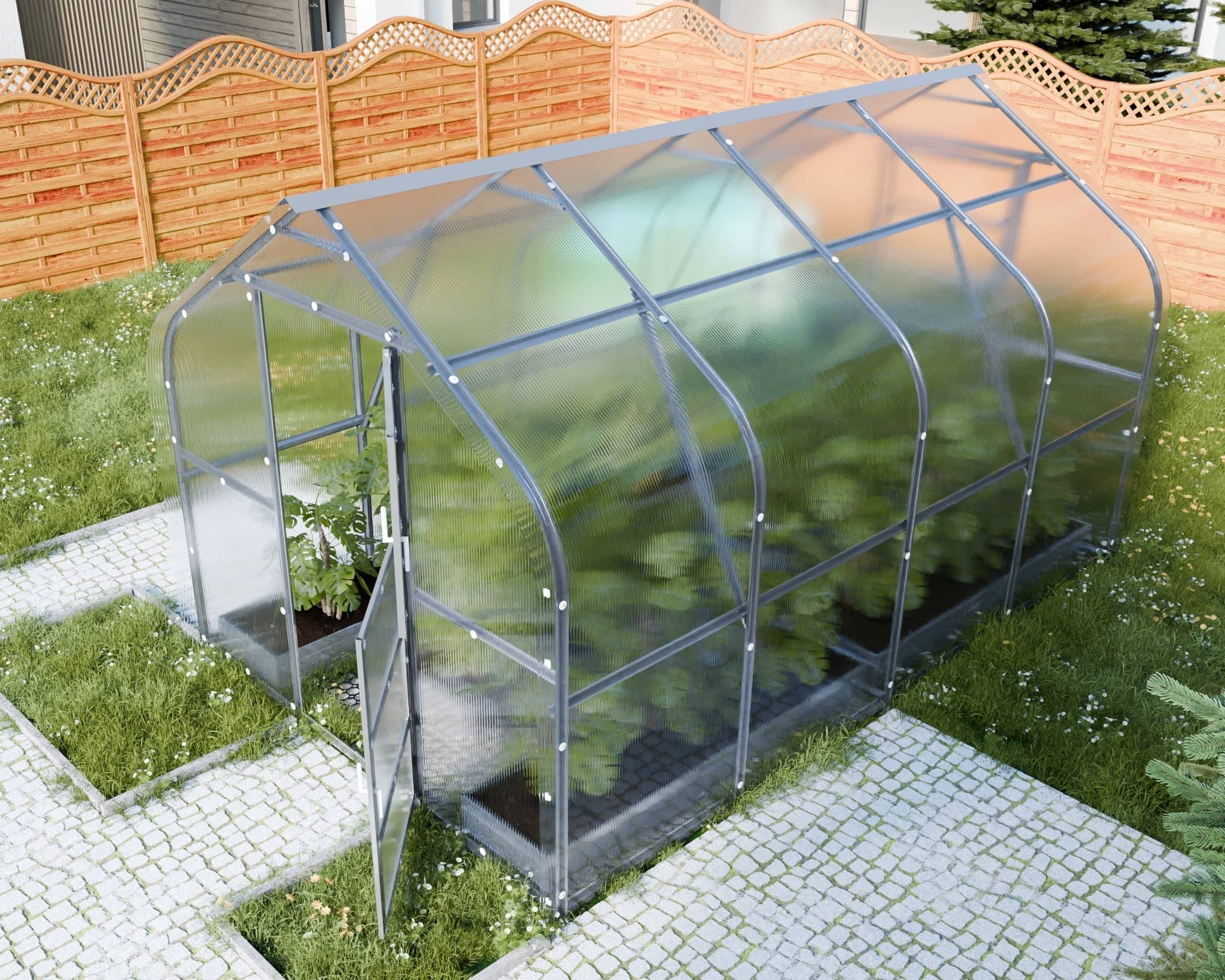 KLASIKA GREENHOUSES - Serre KLASIKA*DROP 10m2, 2,5m x 4m, 4 mm avec revêtement en polycarbonate - Image 2
