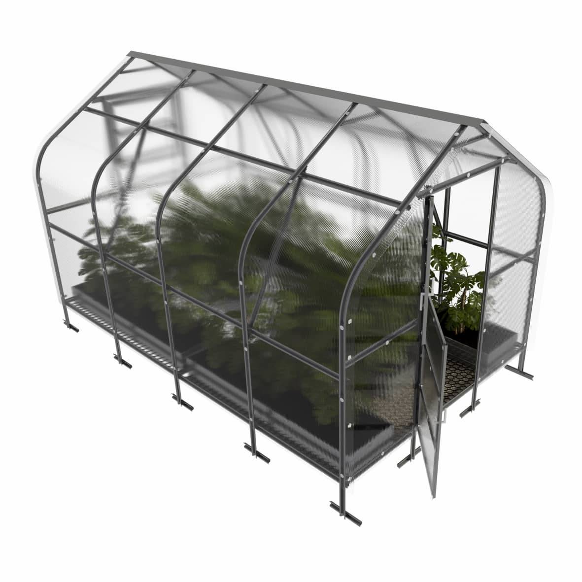 KLASIKA GREENHOUSES - Serre KLASIKA*DROP 10m2, 2,5m x 4m, 4 mm avec revêtement en polycarbonate - Image 5