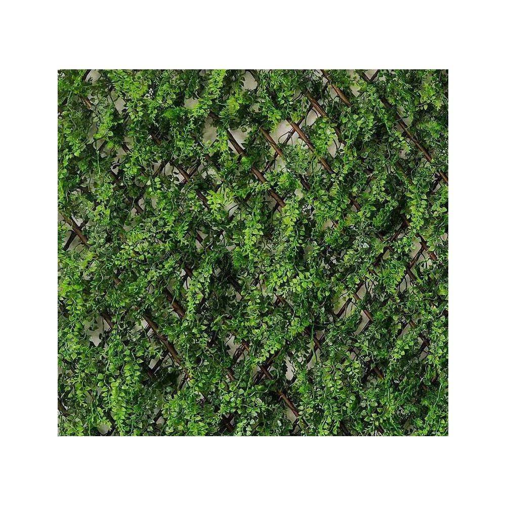 Treillis en bois de saule et feuilles de fougère artificielles - Imagen 3