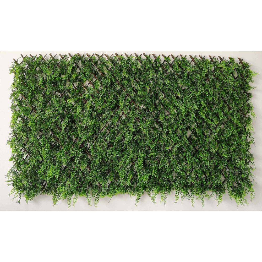 Treillis en bois de saule et feuilles de fougère artificielles - Imagen 2