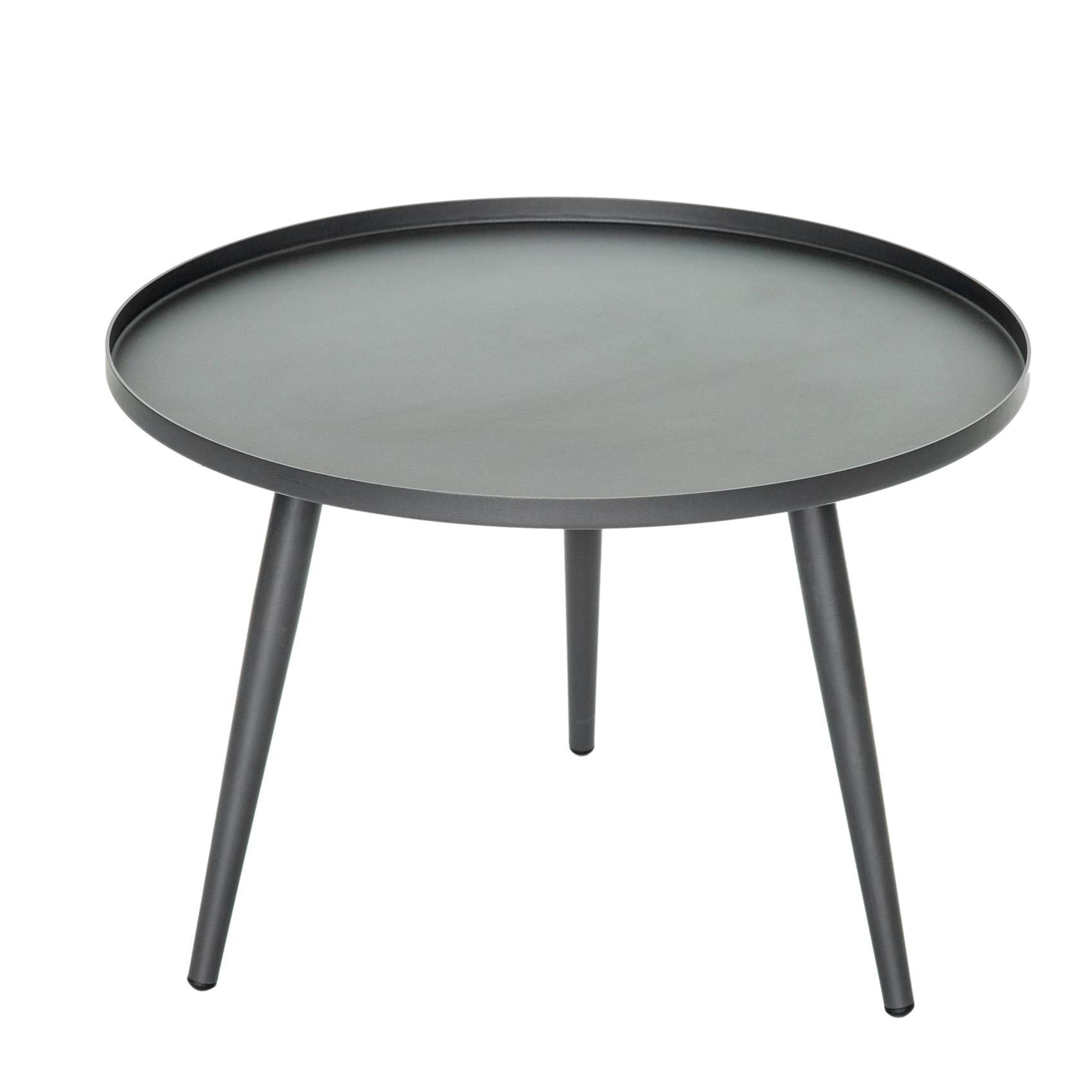 Table basse ronde semi gigogne - JARDILINE - Métal - Gris anthracite - Imagen 1