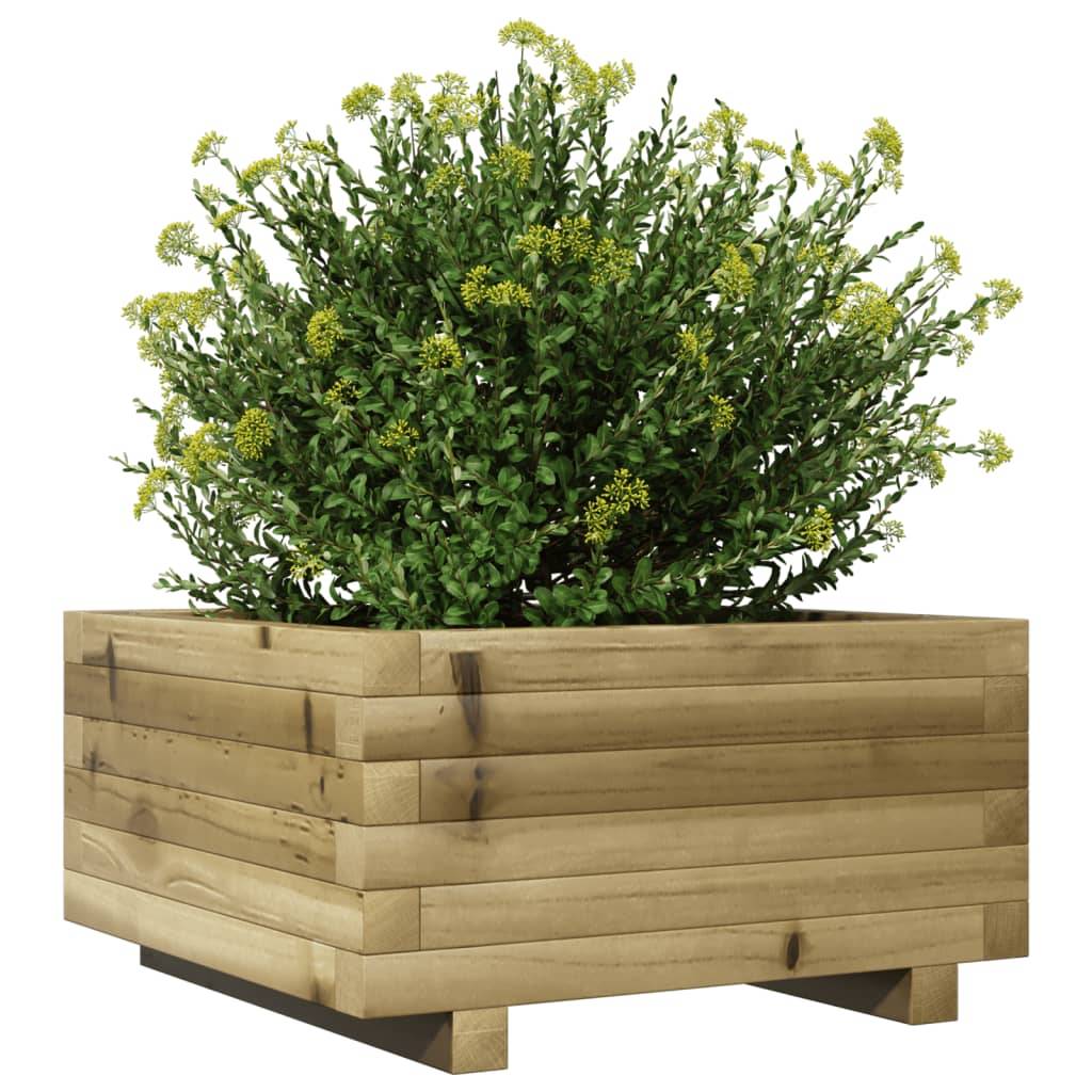 Maison Chic - Jardinière, Bac à fleurs, Pot de fleurs 50x50x26,5 cm bois de pin imprégné - Imagen 4