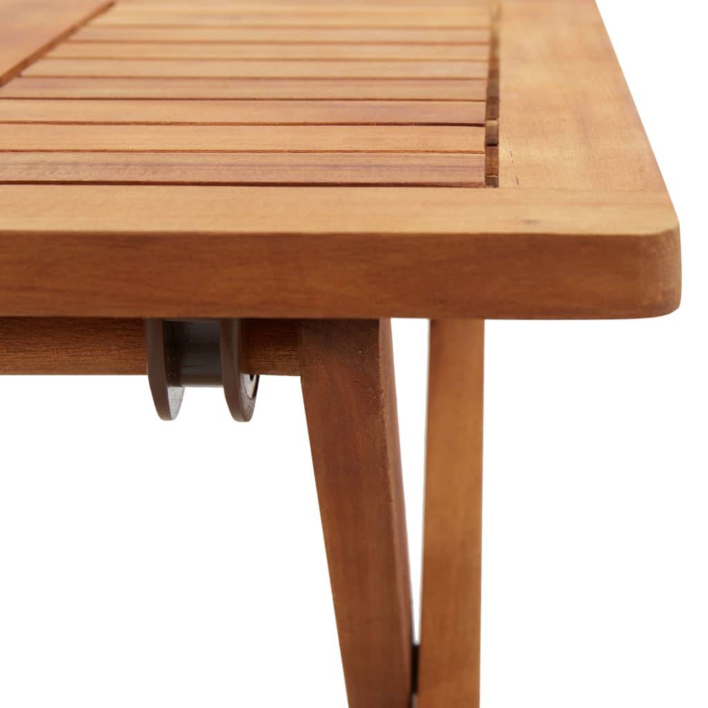 PANGIVO - Table pliable de jardin Bois d'acacia massif 40 x 40 x 40 cm - PANGIVO - Image 4
