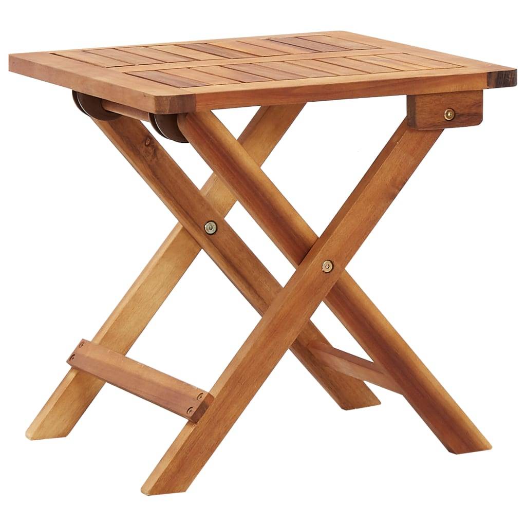 PANGIVO - Table pliable de jardin Bois d'acacia massif 40 x 40 x 40 cm - PANGIVO - Image 1