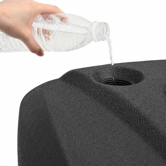 Accessoire parasol plastique noir 60 x 80 x 15 cm - Prolenta premium p356.2 - Image 9