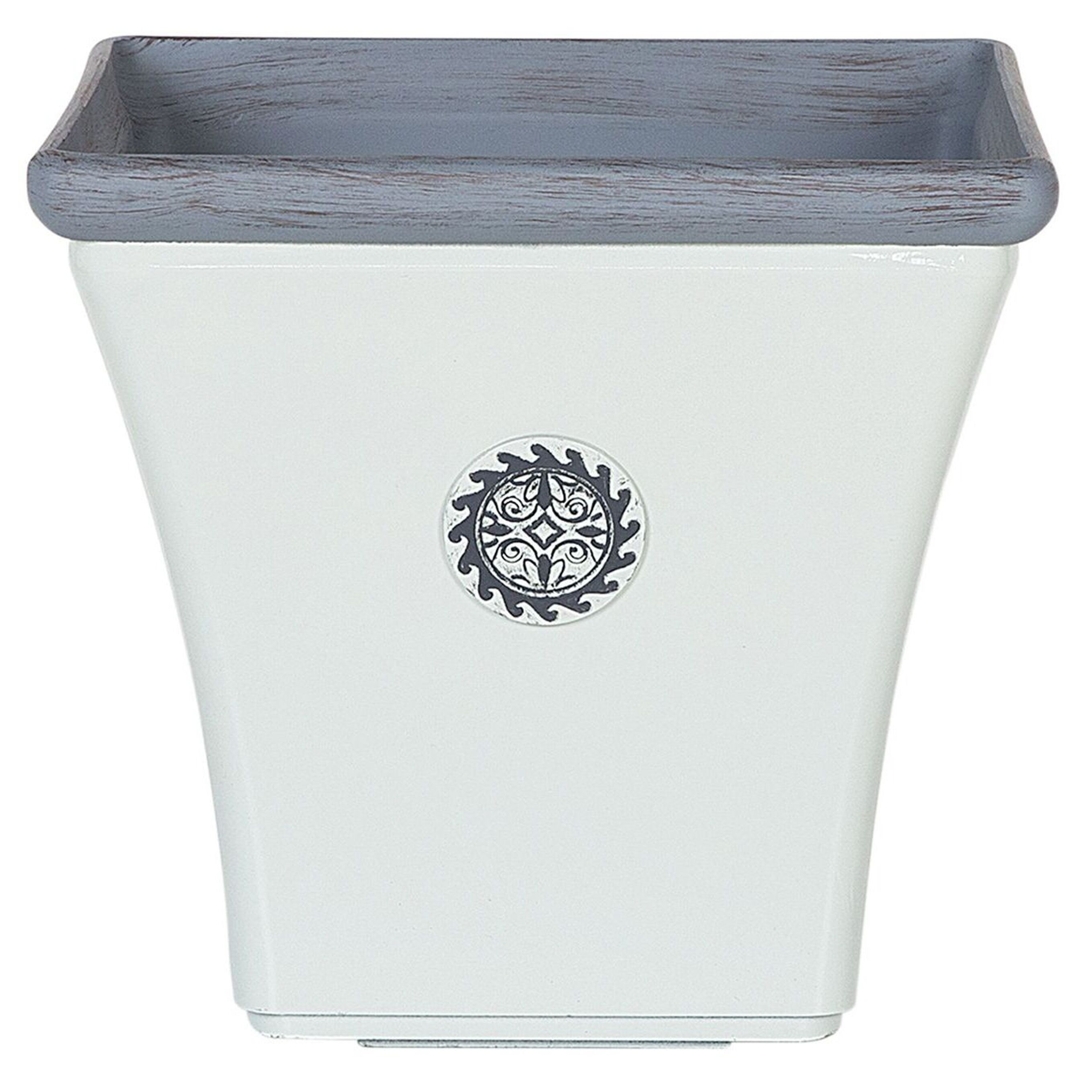 Beliani - Cache-Pots Blanc et Bleu en Fibre d'Argile et de Verre 37 x 37 x 35 cm Pot de Fleurs Elégant au Design Traditionnel Lot de 2 - Imagen 3
