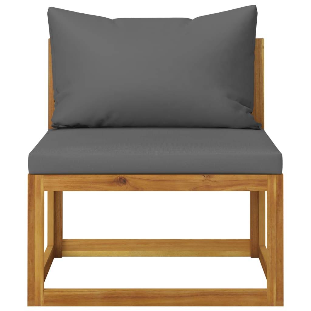 Helloshop26 - Salon de jardin meuble d'extérieur ensemble de mobilier 8 pièces avec coussin bois d'acacia solide - Imagen 6