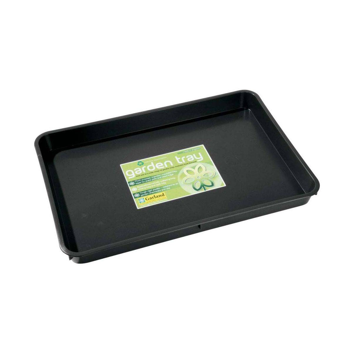 Garland - Plateau de jardin en polypropylène noir 57 x 39 x 5 cm - Image 1
