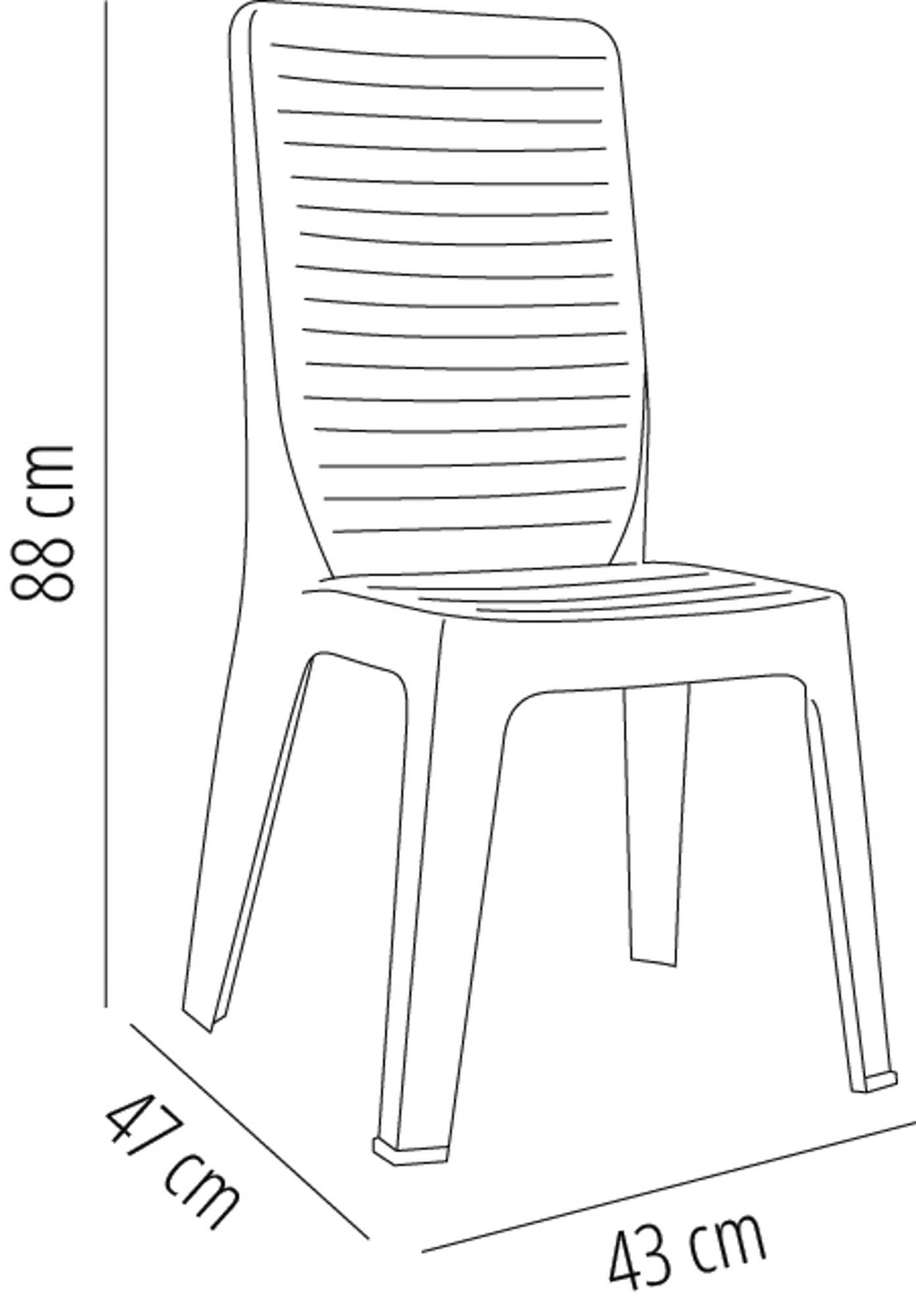 Garbar - Chaises Iris garbar plastique gris (Lot de 2) - Image 2