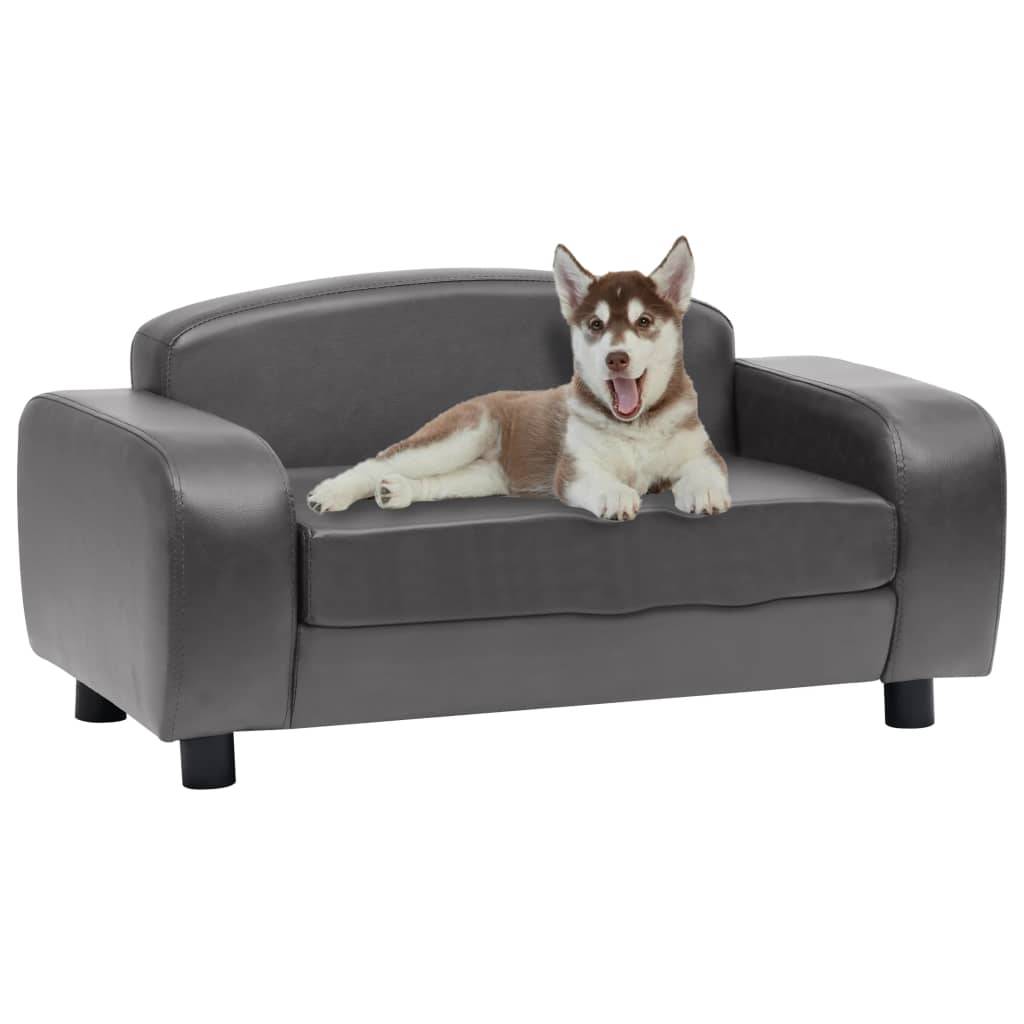 Vidaxl - Canapé pour chien Gris 80x50x40 cm Similicuir vidaXL 170964 - Imagen 1