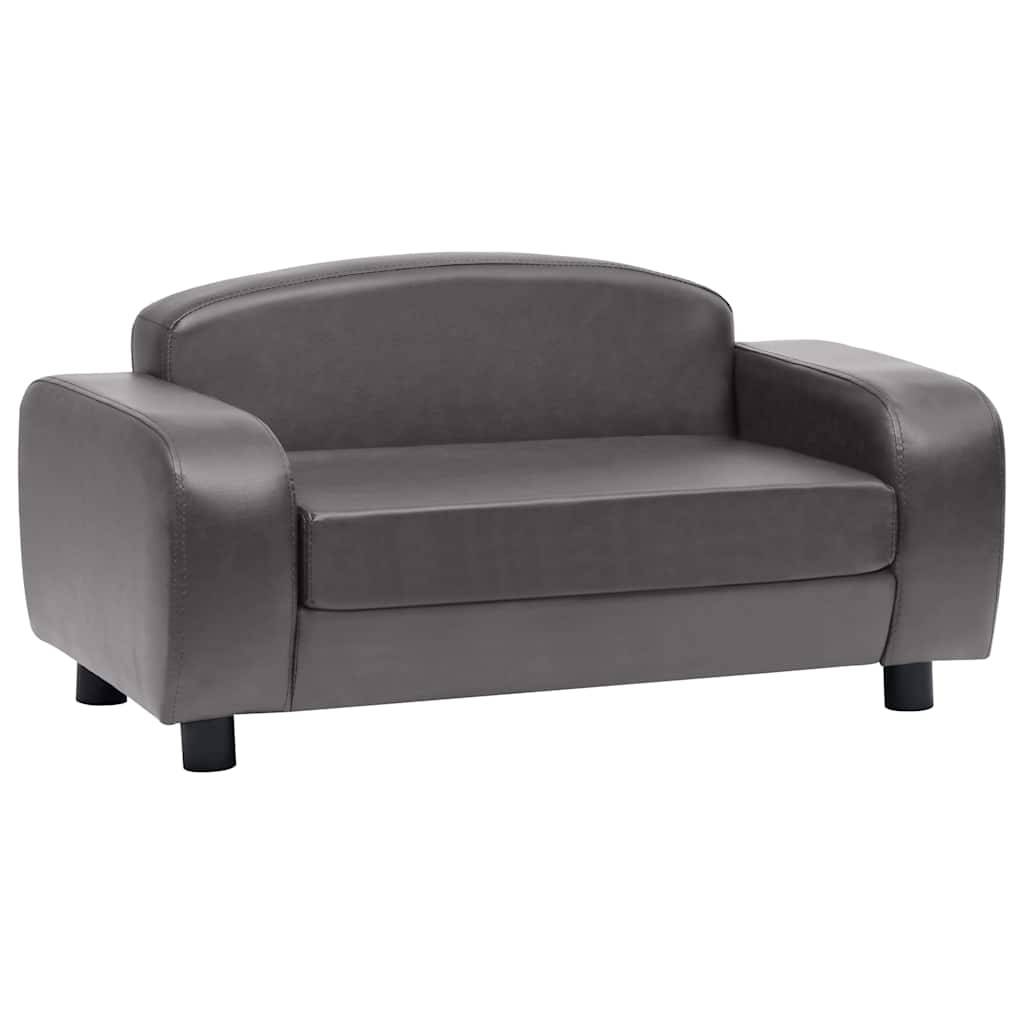 Vidaxl - Canapé pour chien Gris 80x50x40 cm Similicuir vidaXL 170964 - Imagen 2