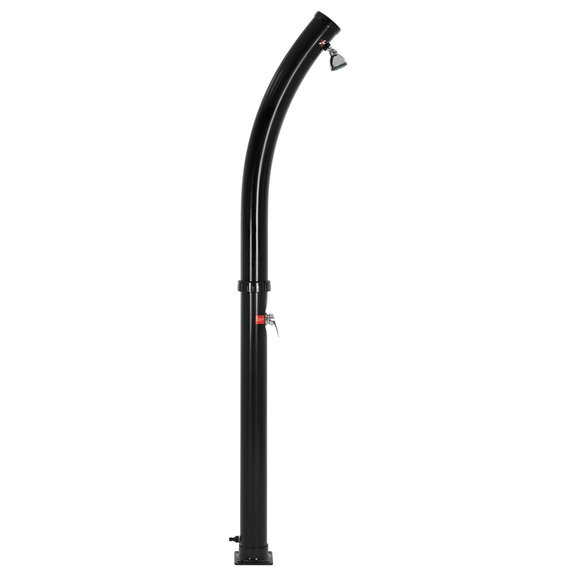 Ml-Design - Douche solaire courbée noire 20 L PVC pour piscines + pomme de douche eau chaude - Imagen 1
