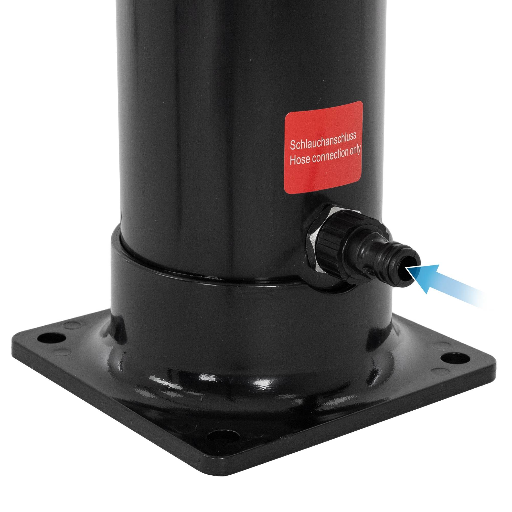Ml-Design - Douche solaire courbée noire 20 L PVC pour piscines + pomme de douche eau chaude - Imagen 6