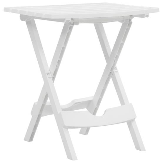 Table pliable de jardin PP Blanc 45.5 x 38.5 x 50 cm - PANGIVO - Image 1