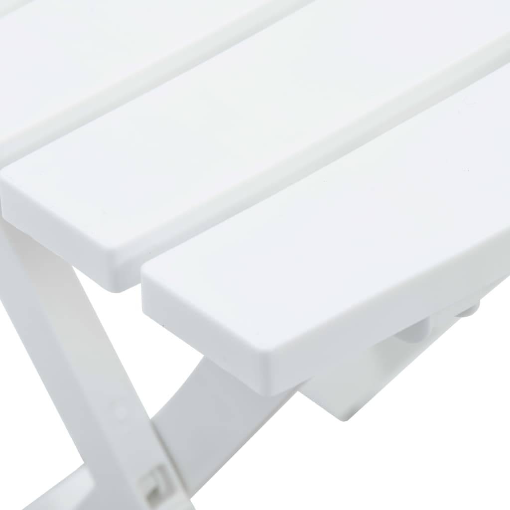 Table pliable de jardin PP Blanc 45.5 x 38.5 x 50 cm - PANGIVO - Image 5