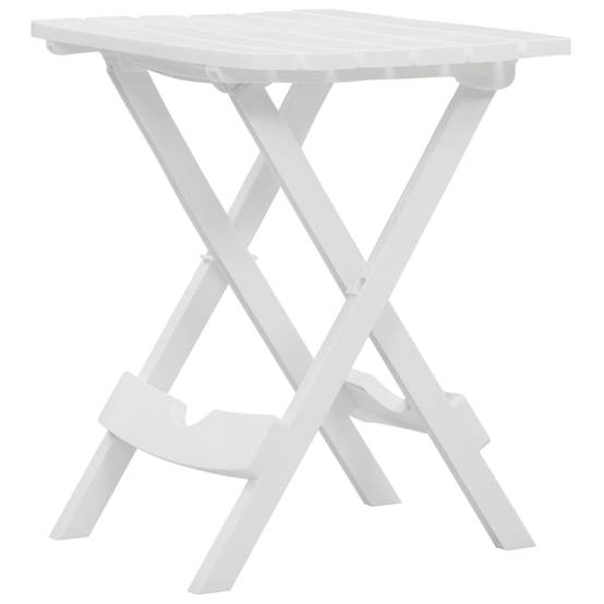 Table pliable de jardin PP Blanc 45.5 x 38.5 x 50 cm - PANGIVO - Image 2