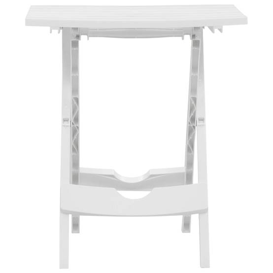 Table pliable de jardin PP Blanc 45.5 x 38.5 x 50 cm - PANGIVO - Image 3