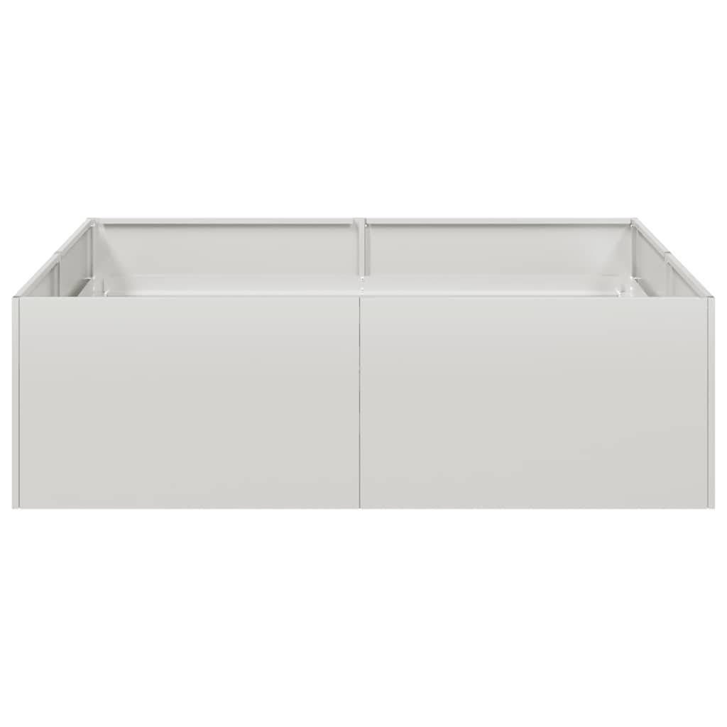 Jardinière acier inoxydable argenté 100 x 100 x 30 cm - PANGIVO - Image 4