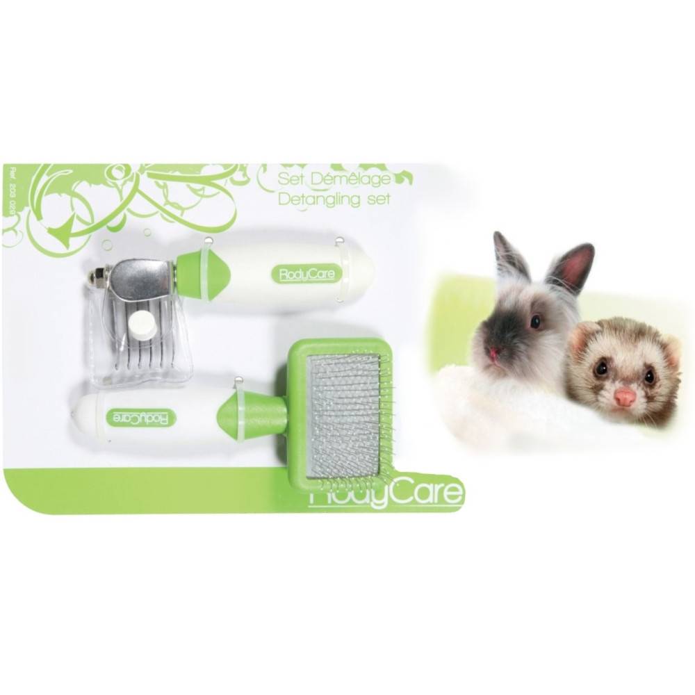 Set Démêlage carde douce et démêloir  pour Lapins, furets, hamsters - Imagen 4