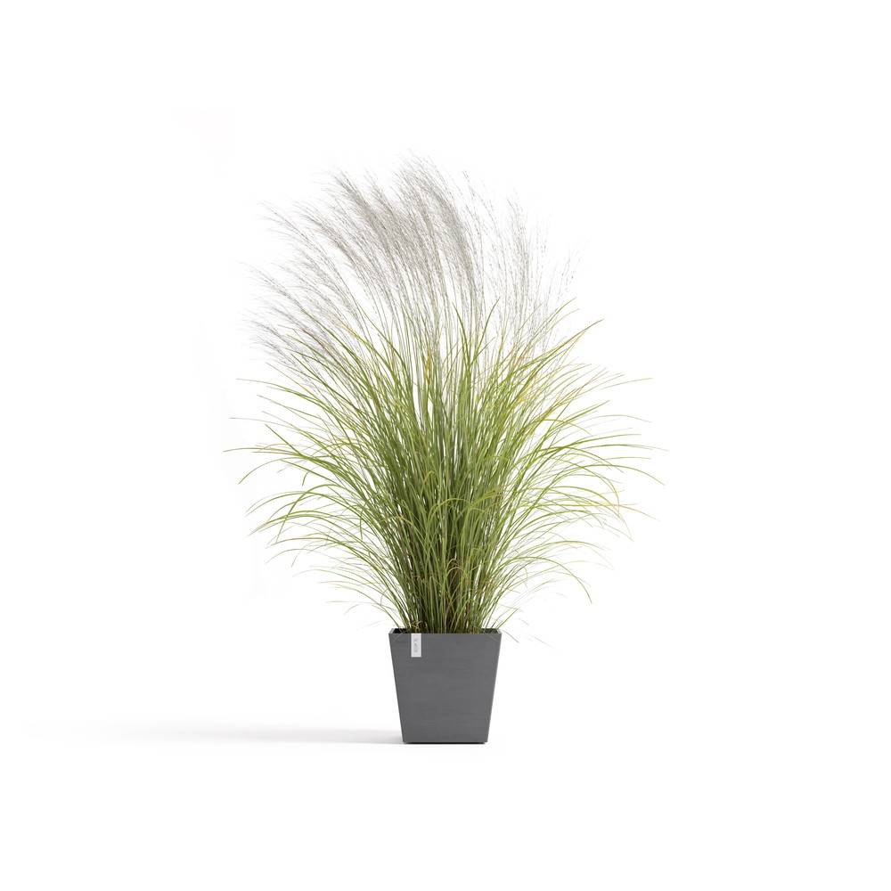 Ecopots - Pot Carré Rotterdam 35 Gris + réservoir d'eau - 35,2 x 35,2 x H. 34 cm - 30 L ECOPOTS - Imagen 1
