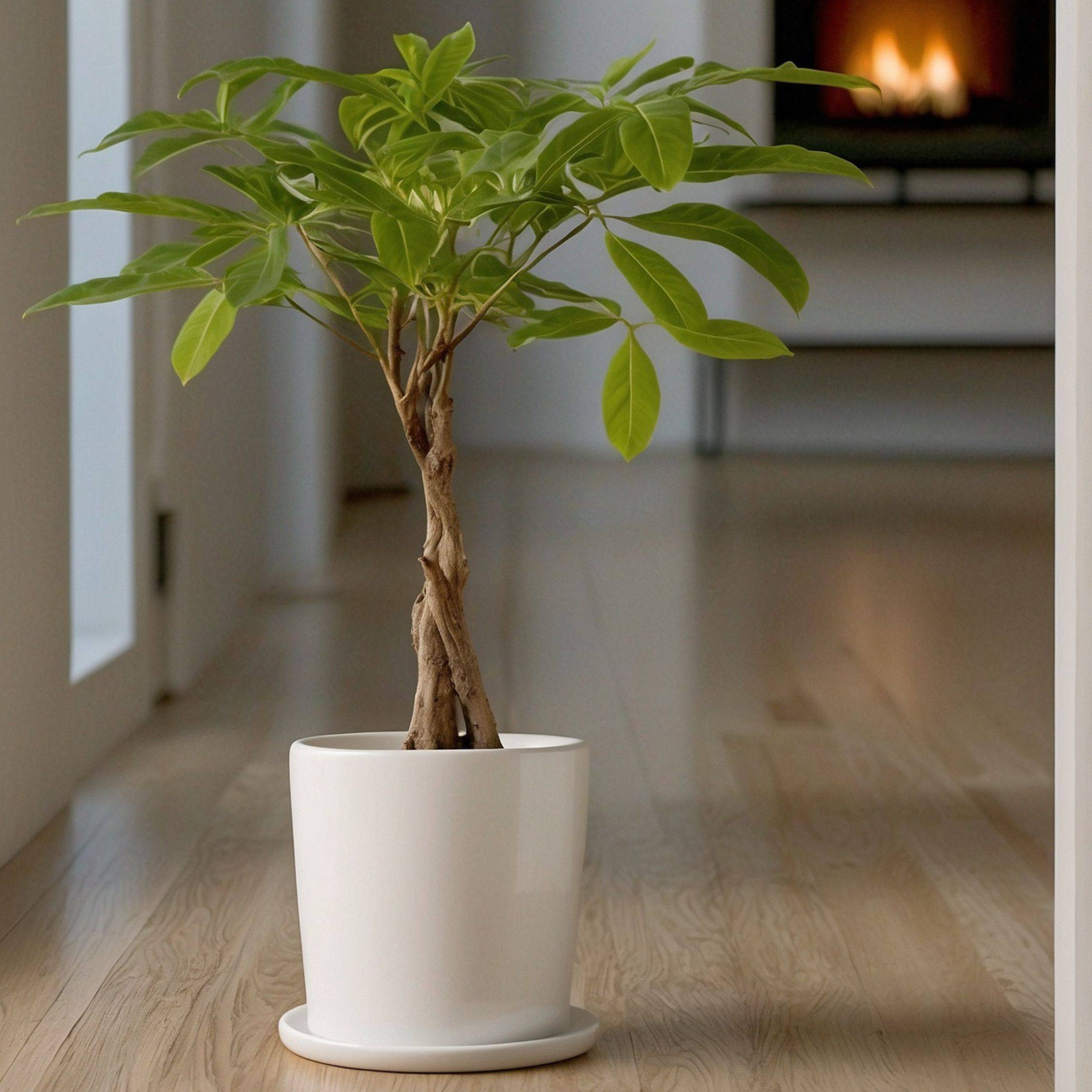 Arbre à argent - Set de 2 - Pachira aquatica - Hauteur 60-70cm - ⌀17cm - Image 2