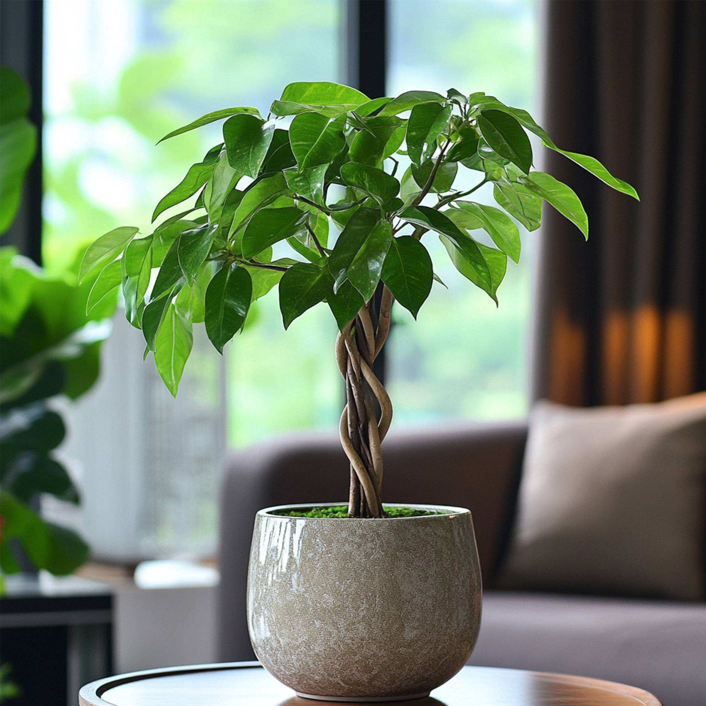 Arbre à argent - Set de 2 - Pachira aquatica - Hauteur 60-70cm - ⌀17cm - Image 3
