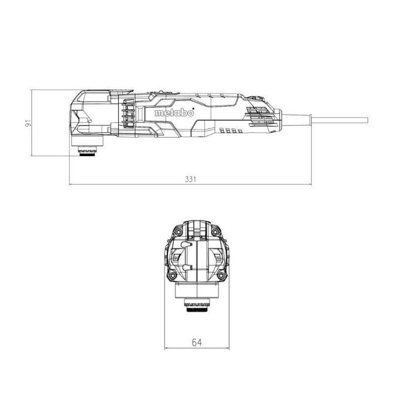 Metabo - Outil multifonction 400W METABO MT 400 QUICK 11000 - 18500 /min Metabo - Imagen 3