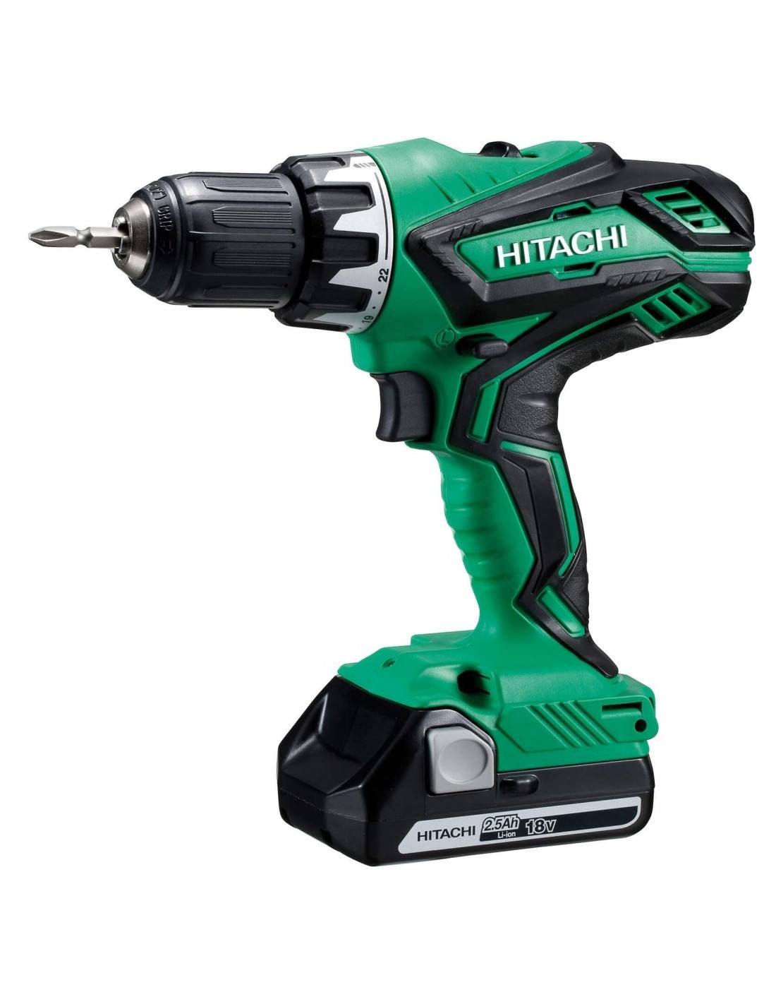Perceuse visseuse 18V + 2 batteries 2,5Ah + chargeur + coffret de 100 accessoires - HIKOKI - KC18DJLFZ - Imagen 2