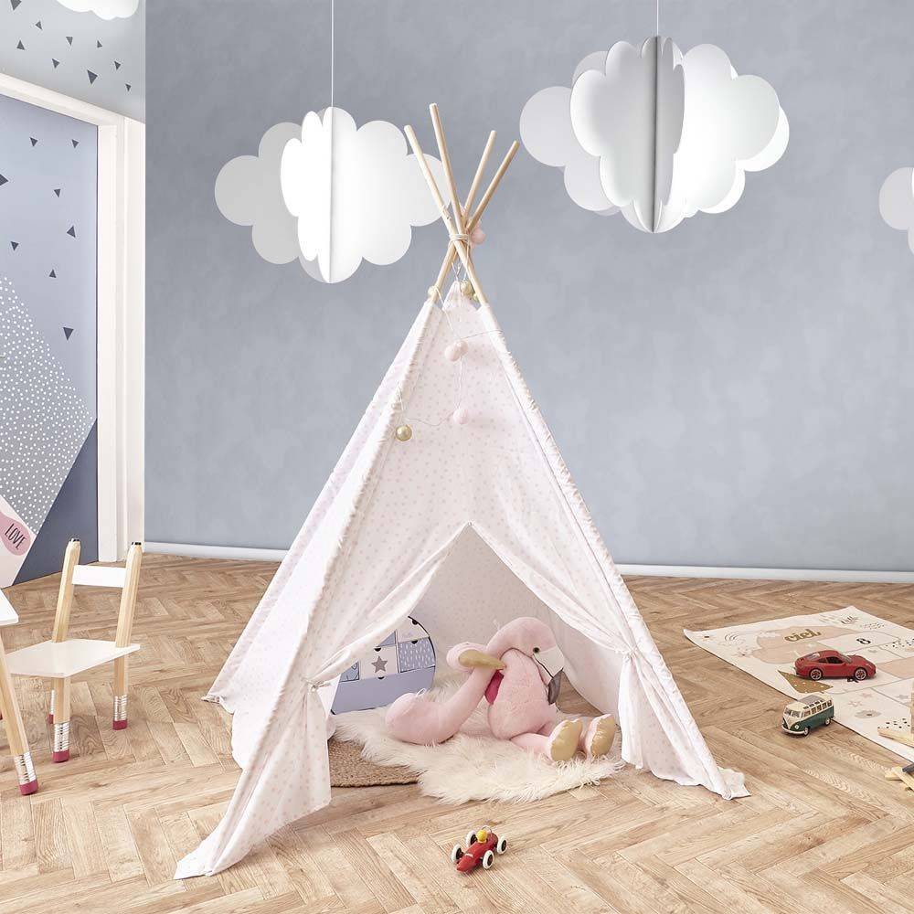 The Home Deco Kids - Tipi enfant en tissu 160 cm Little house - Imagen 2