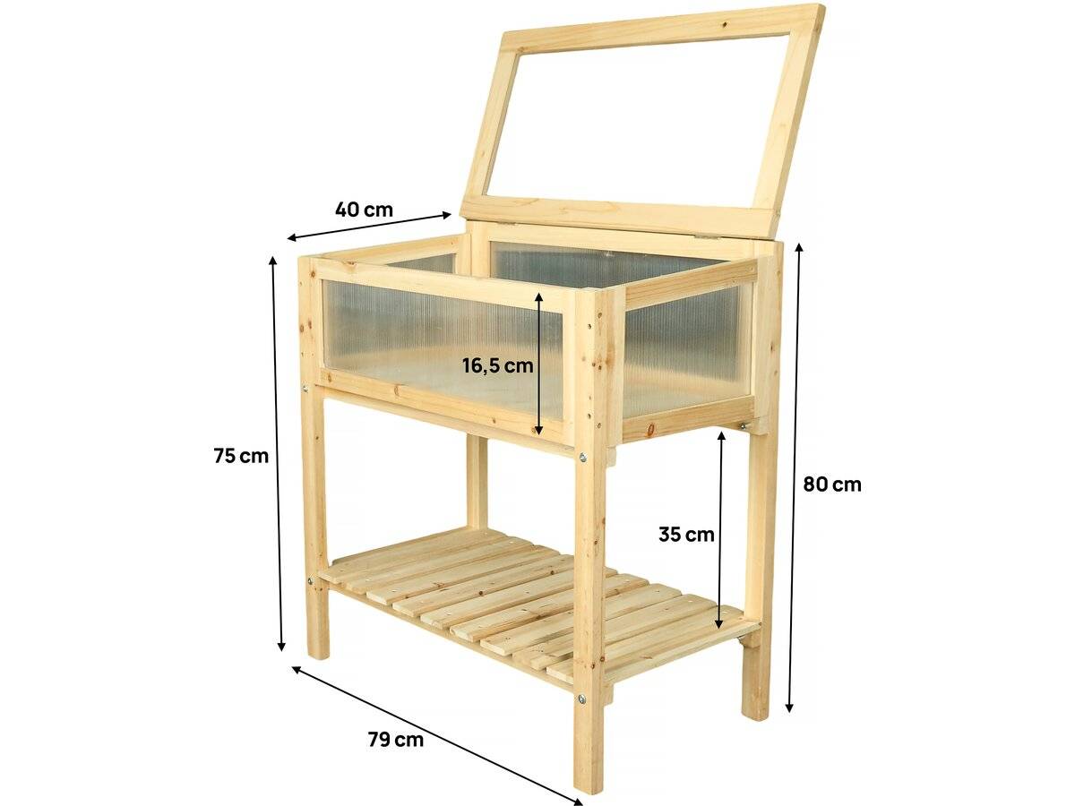 Carré Potager En Bois Sur Pieds "rose" - 79 X 40 X 79.5 Cm -habitat Et Jardin - Imagen 3