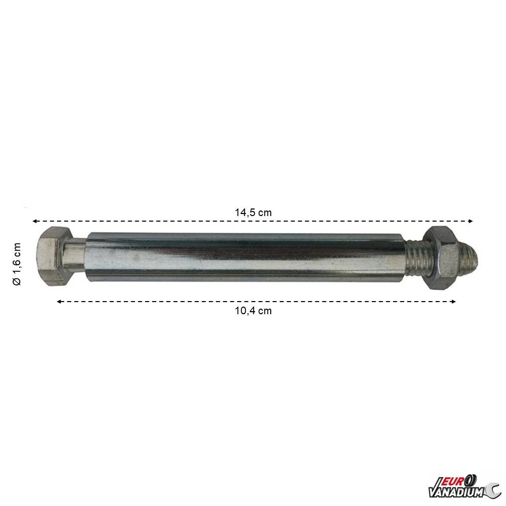 Euro Vanadium - Axe de roue pour alésage diamètre 20 mm et moyeu 128 mm - Imagen 2