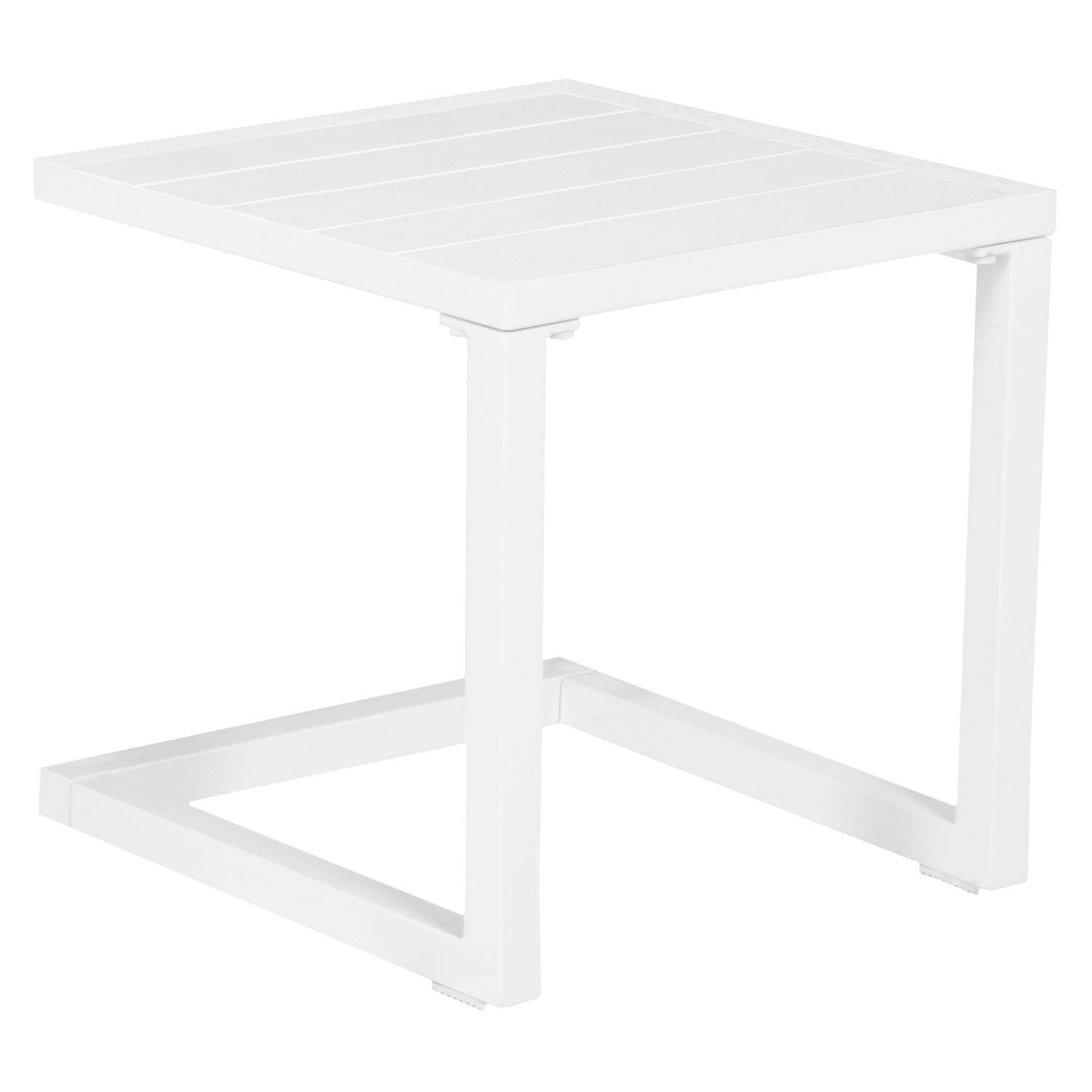 Happy Garden - Table d'appoint BARBADOS en aluminium blanc - HAPPY GARDEN - Imagen 1