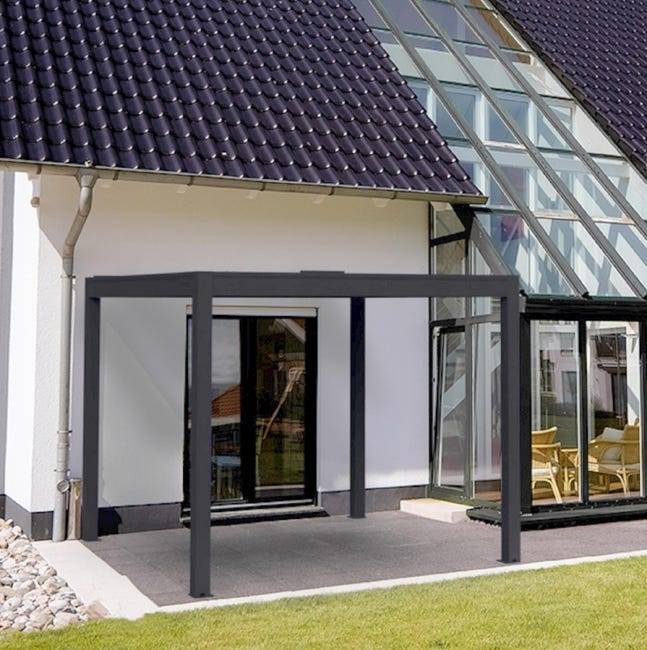 Pergola Bioclimatique Autoportante Motorisée Aluminium 3x3 Anthracite  O ORIAL France - Image 3