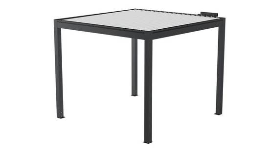 Pergola Bioclimatique Autoportante Motorisée Aluminium 3x3 Anthracite O ORIAL France - Image 5