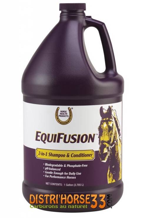 Equifusion - Shampoing 2 en 1 chevaux - 3,78L - Foran