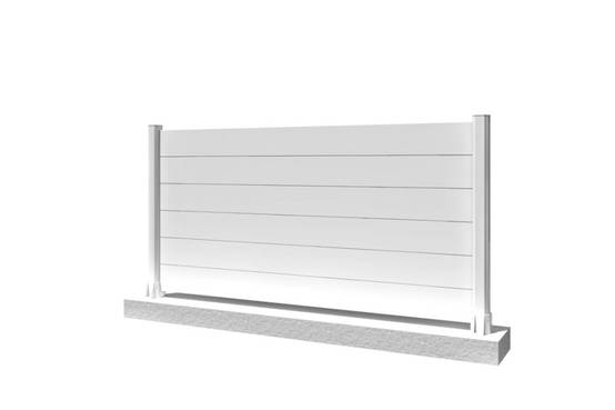 Ombrazur - Clôture panneau plein Blanc L 1911 x H 965 mm 6 lames OMBRAZUR - Imagen 1