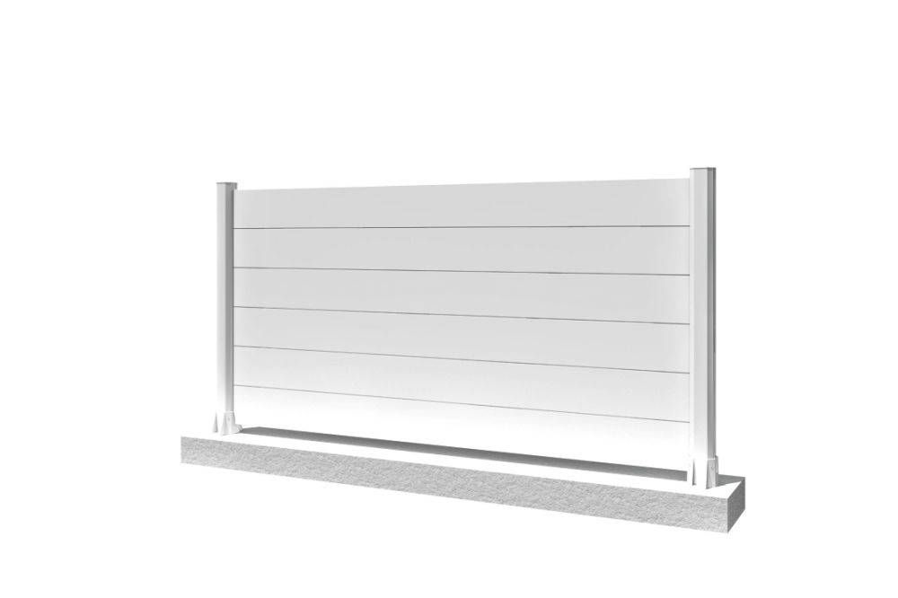 Ombrazur - Clôture panneau plein Blanc L 1911 x H 965 mm 6 lames OMBRAZUR - Imagen 1