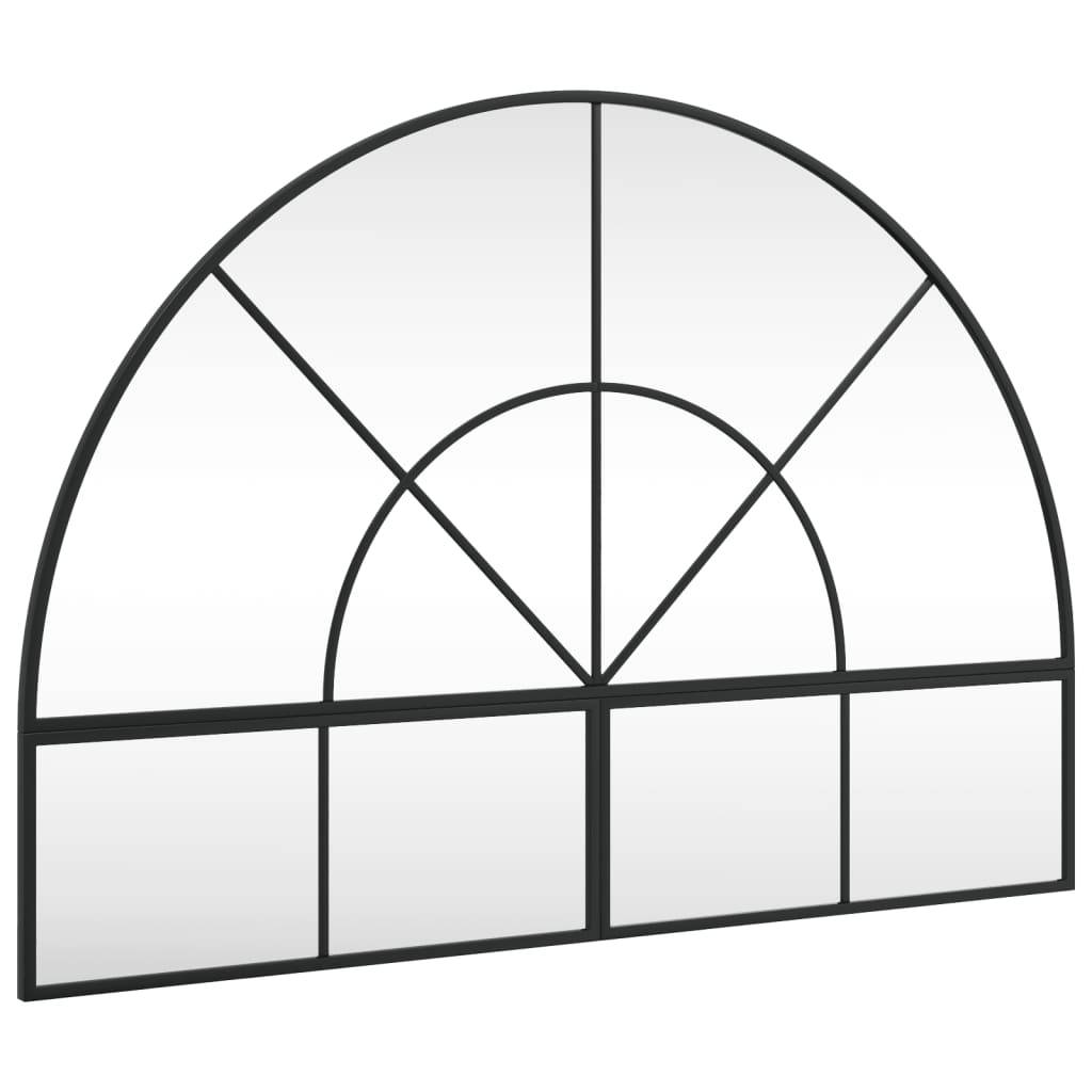 Maison Chic - Miroir mural - Miroir décoratif noir 100x70 cm arche fer - Image 1