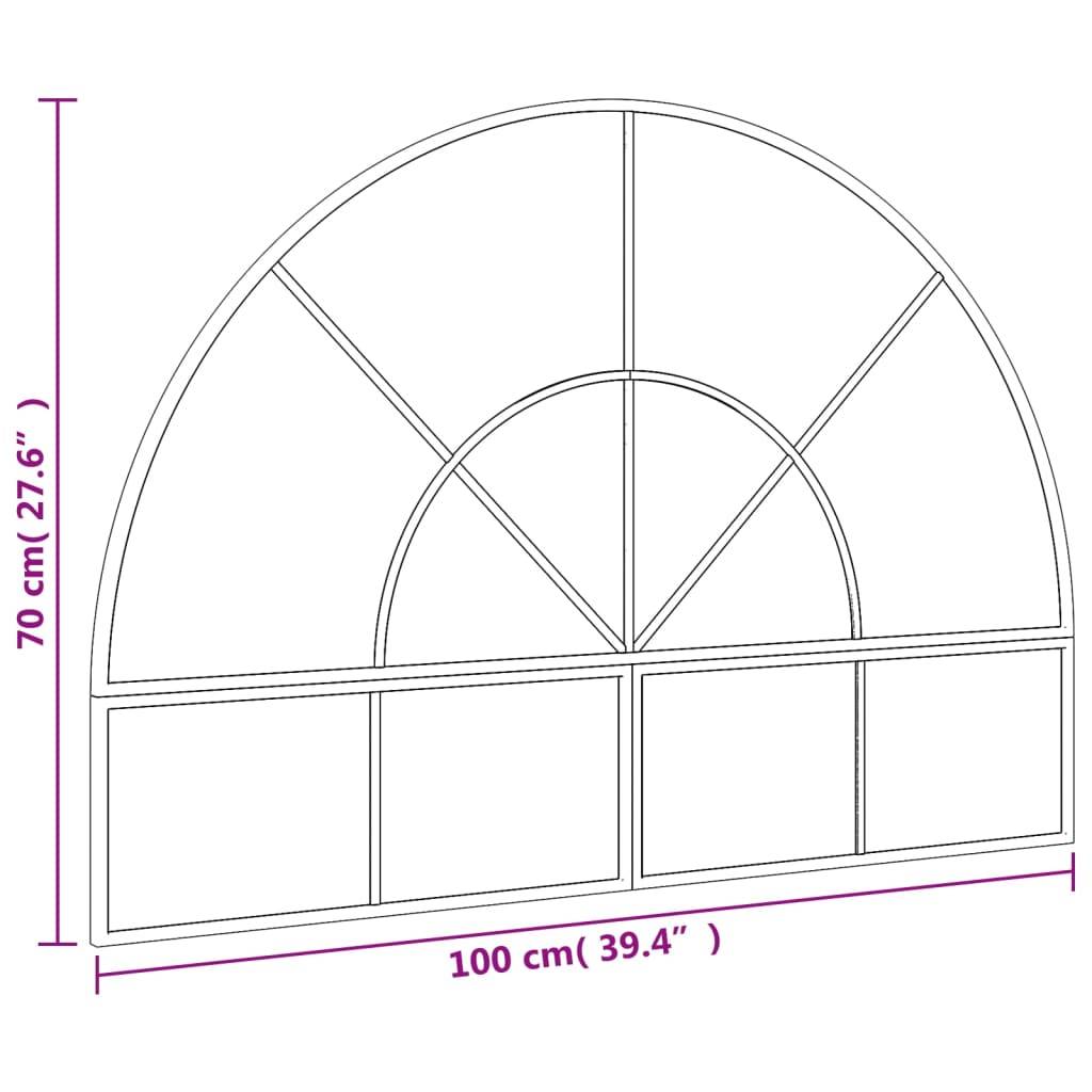 Maison Chic - Miroir mural - Miroir décoratif noir 100x70 cm arche fer - Image 7