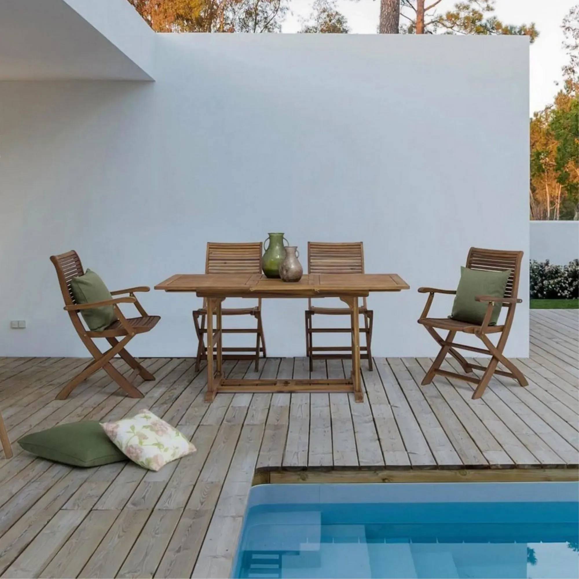 Autre - Fauteuils de jardin pliants en acacia (lot de 2) - CANCALE - Imagen 3