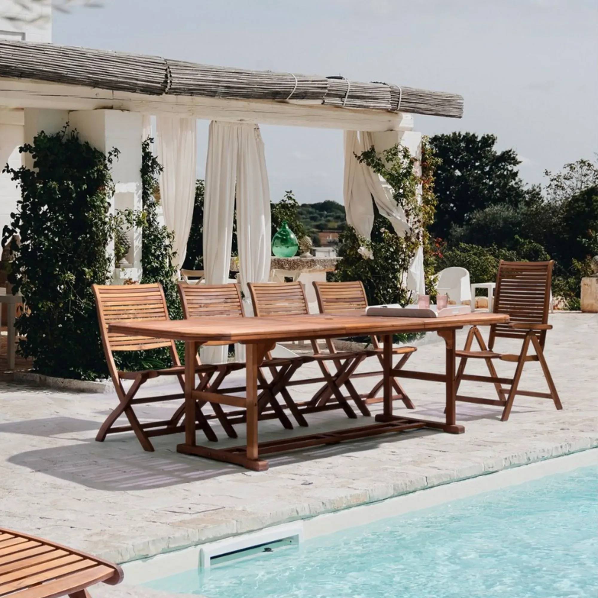 Autre - Fauteuils de jardin pliants en acacia (lot de 2) - CANCALE - Imagen 4