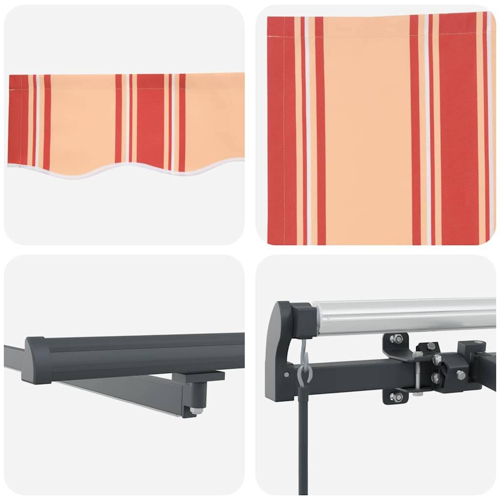 Auvent Rétractable Manuel avec LED Toile Anti-UV pour Balcon et Façade Jaune et Orange 350x250 cm – ComfortXL Outdoor Living - Image 8