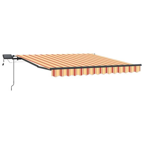 Auvent Rétractable Manuel avec LED Toile Anti-UV pour Balcon et Façade Jaune et Orange 350x250 cm – ComfortXL Outdoor Living - Image 2